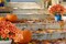 16 Bundles Artificial Fall Mums Flowers Outdoor – UV Resistant Faux Orange Autumn Flowers for Porch, Patio, Garden, Yard, Thanksgiving, Halloween & Farmhouse Home Decor
